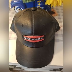 NWOT~Leather Harley Davidson Cap Hat~🧢😎❤